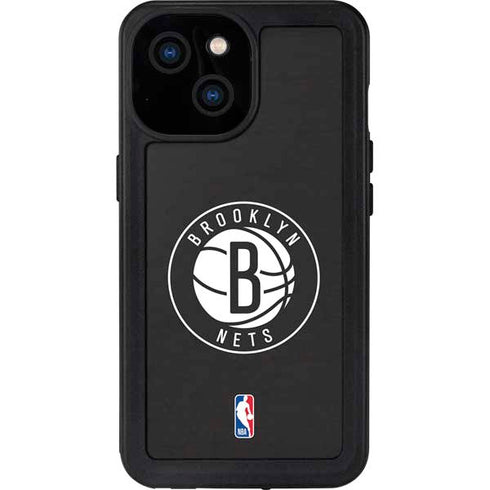 NBA Brooklyn Nets Distressed iPhone 13 Mini Waterproof Case