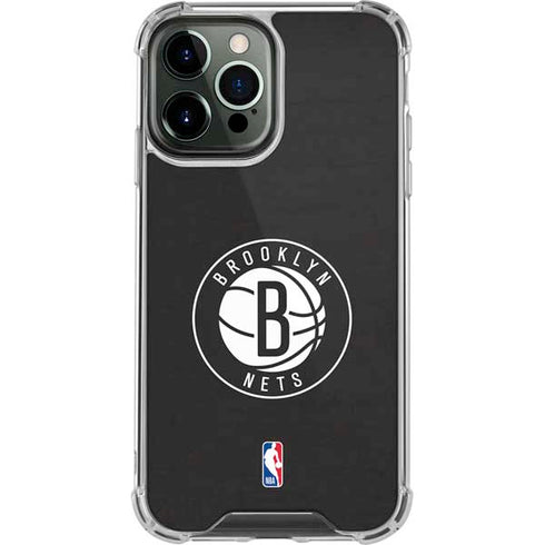 NBA Brooklyn Nets Distressed iPhone 13 Pro Max Clear Case