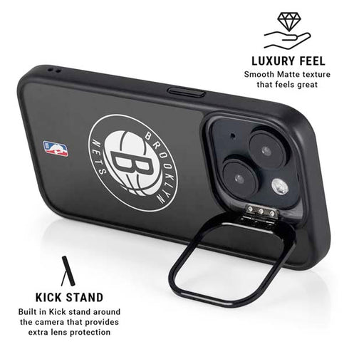 NBA Brooklyn Nets Distressed iPhone 14 Kickstand Case
