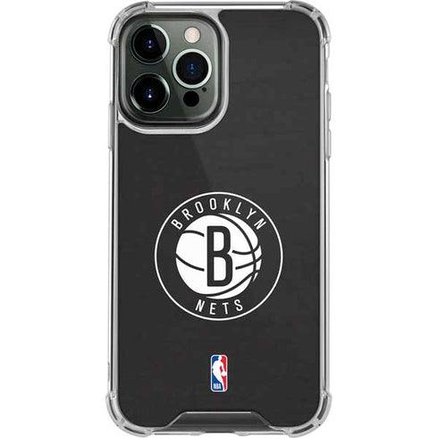 NBA Brooklyn Nets Distressed iPhone 14 Pro Max Clear Case