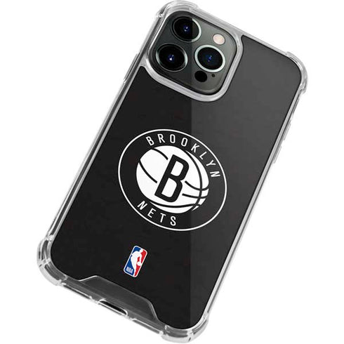 NBA Brooklyn Nets Distressed iPhone 14 Pro Max Clear Case