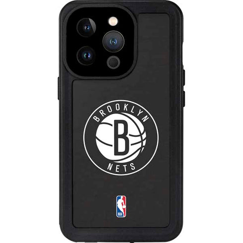 NBA Brooklyn Nets Distressed iPhone 14 Pro Waterproof Case