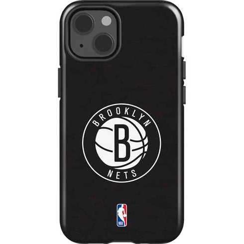 NBA Brooklyn Nets Distressed iPhone 15 Plus Impact Case