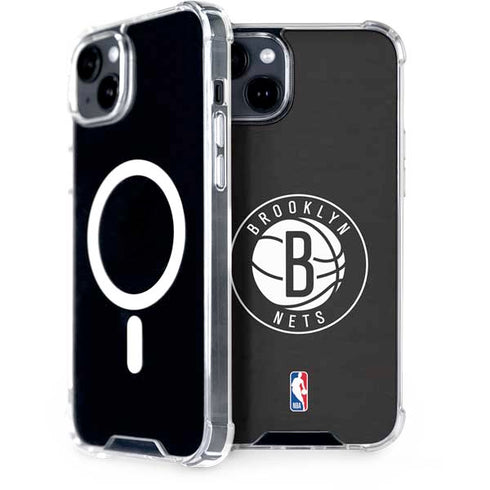 NBA Brooklyn Nets Distressed iPhone 15 Plus MagSafe Case