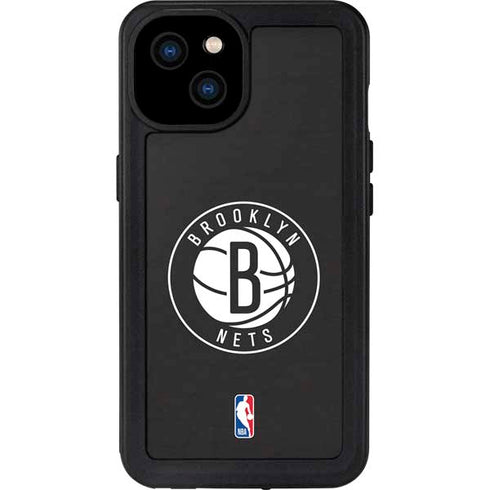 NBA Brooklyn Nets Distressed iPhone 15 Plus Waterproof Case