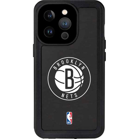 NBA Brooklyn Nets Distressed iPhone 15 Pro Waterproof Case