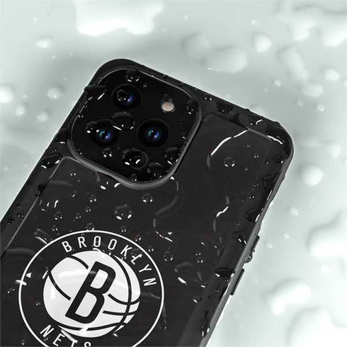 NBA Brooklyn Nets Distressed iPhone 15 Pro Waterproof Case