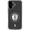 NBA Brooklyn Nets Distressed iPhone 16 Plus Clear Case
