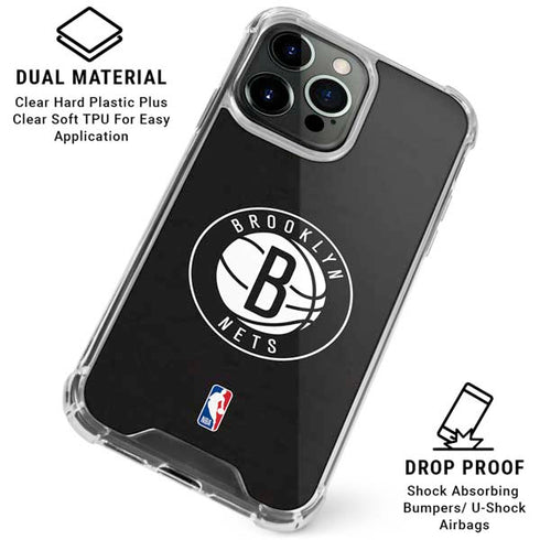 NBA Brooklyn Nets Distressed iPhone 16 Pro Max Clear Case