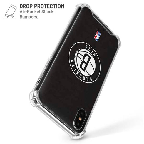 NBA Brooklyn Nets Distressed iPhone X/XS Clear Case