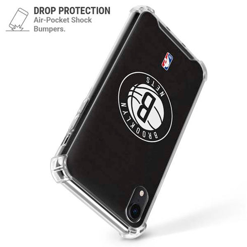 NBA Brooklyn Nets Distressed iPhone XR Clear Case