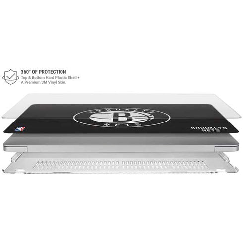 NBA Brooklyn Nets Distressed MacBook Air 15in (2023-2025) Case plus Skin