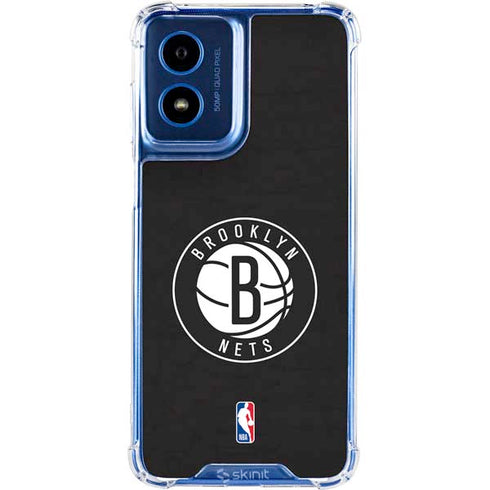 NBA Brooklyn Nets Distressed Moto G 5G (2024) Clear Case