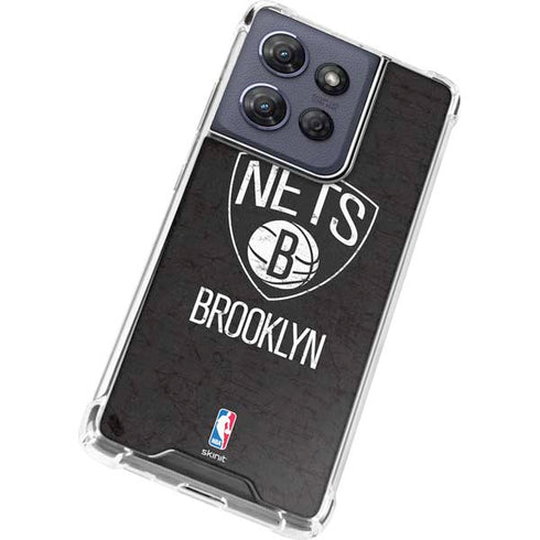 NBA Brooklyn Nets Distressed Moto G Stylus 5G (2025) Clear Case