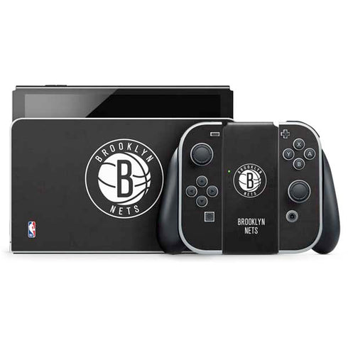 NBA Brooklyn Nets Distressed Nintendo Switch OLED (2021) Skin