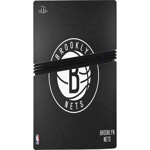 NBA Brooklyn Nets Distressed PS5 Pro Disk Console Skin