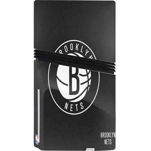 NBA Brooklyn Nets Distressed PS5 Pro Disk Console Skin