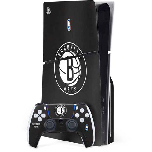 NBA Brooklyn Nets Distressed PS5 Slim Disk Bundle Skin