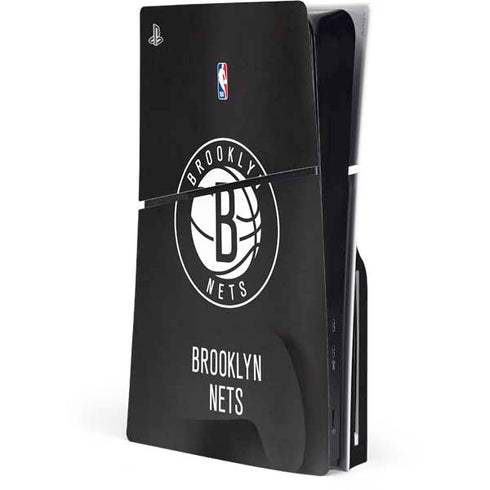 NBA Brooklyn Nets Distressed PS5 Slim Disk Console Skin