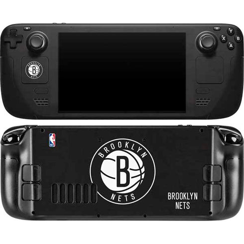 NBA Brooklyn Nets Distressed Steam Deck Handheld Gaming Computer OLED Skin