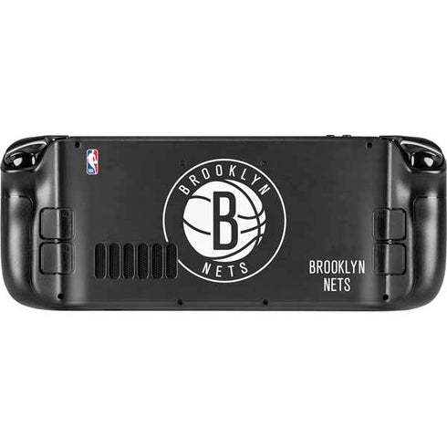 NBA Brooklyn Nets Distressed Steam Deck Handheld Gaming Computer Skin