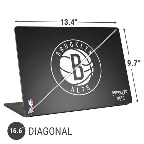 NBA Brooklyn Nets Distressed Universal Laptop 16.6in (13.4 x 9.7in) Skin