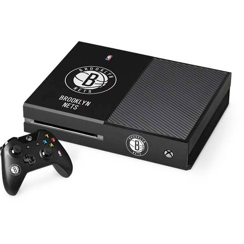 NBA Brooklyn Nets Distressed Xbox One Console and Controller Bundle Skin