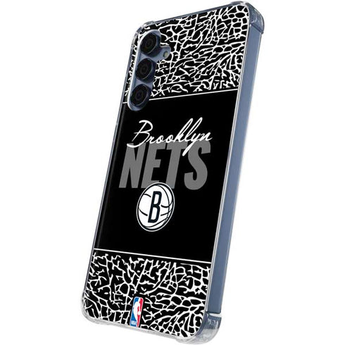 NBA Brooklyn Nets Elephant Print Galaxy A35 5G Clear Case