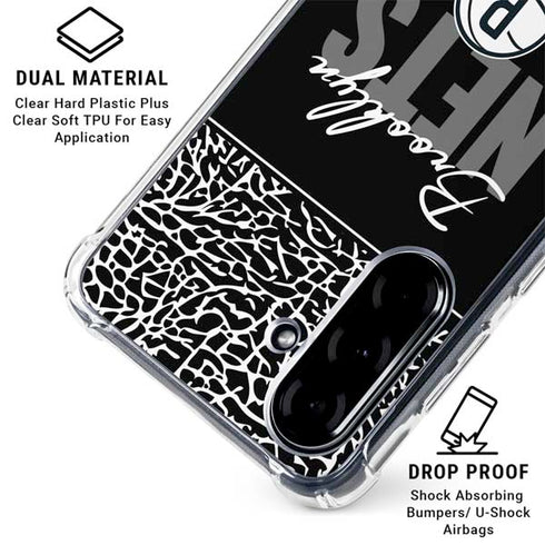 NBA Brooklyn Nets Elephant Print Galaxy A36 5G Clear Case