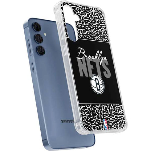 NBA Brooklyn Nets Elephant Print Galaxy A55 5G Clear Case