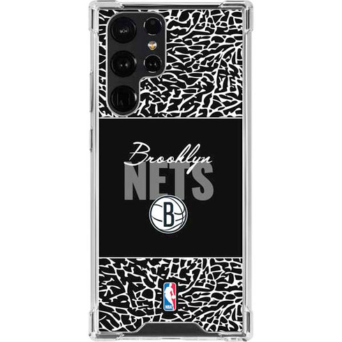 NBA Brooklyn Nets Elephant Print Galaxy S23 Ultra Clear Case