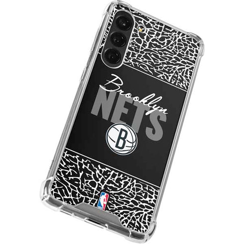 NBA Brooklyn Nets Elephant Print Galaxy S24 FE Clear Case