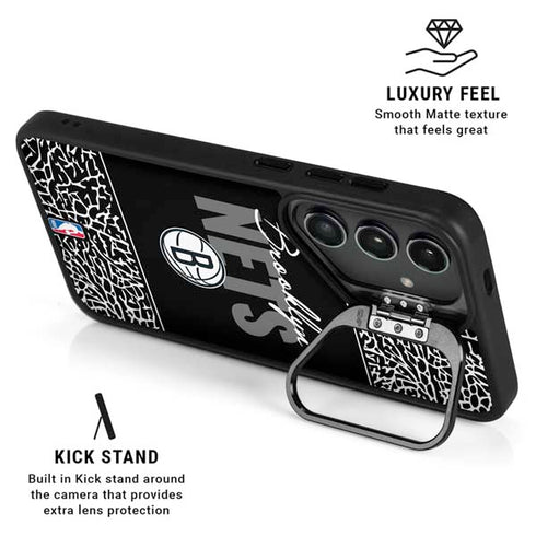NBA Brooklyn Nets Elephant Print Galaxy S25 Plus Kickstand Case