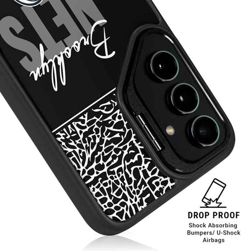 NBA Brooklyn Nets Elephant Print Galaxy S25 Plus Kickstand Case