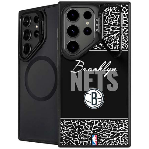 NBA Brooklyn Nets Elephant Print Galaxy S25 Ultra Kickstand Case