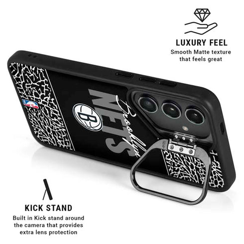 NBA Brooklyn Nets Elephant Print Galaxy S25 Ultra Kickstand Case