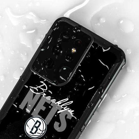 NBA Brooklyn Nets Elephant Print Galaxy S24 Ultra Waterproof Case
