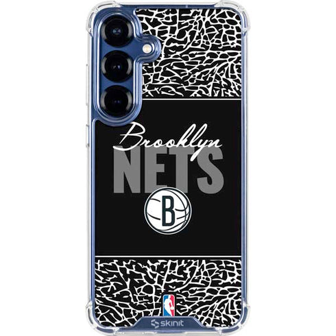 NBA Brooklyn Nets Elephant Print Galaxy S25 Plus Clear Case