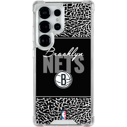 NBA Brooklyn Nets Elephant Print Galaxy S25 Ultra Clear Case