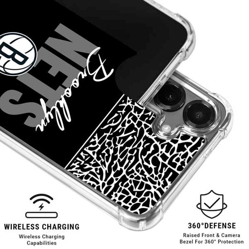 NBA Brooklyn Nets Elephant Print Galaxy S26 Clear Case