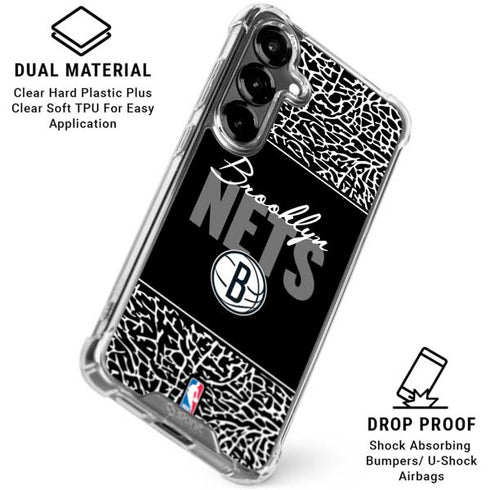 NBA Brooklyn Nets Elephant Print Galaxy S26 Plus Clear Case