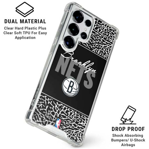 NBA Brooklyn Nets Elephant Print Galaxy S26 Ultra Clear Case