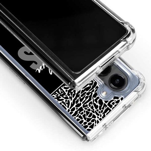 NBA Brooklyn Nets Elephant Print Galaxy Z Fold5 5G Clear Case
