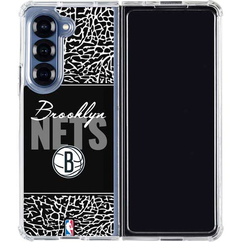 NBA Brooklyn Nets Elephant Print Galaxy Z Fold6 Clear Case