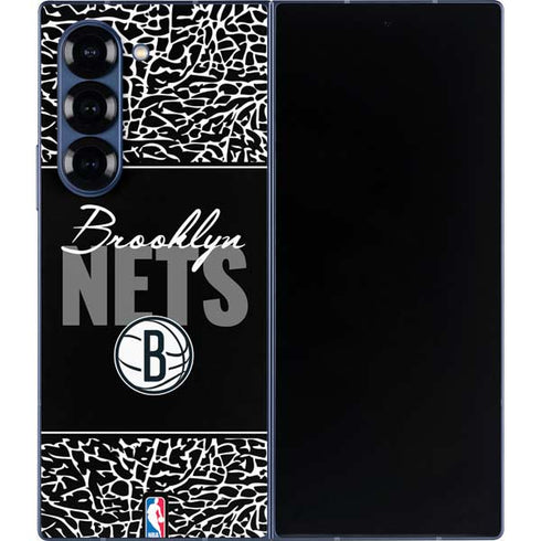 NBA Brooklyn Nets Elephant Print Galaxy Z Fold6 Skin
