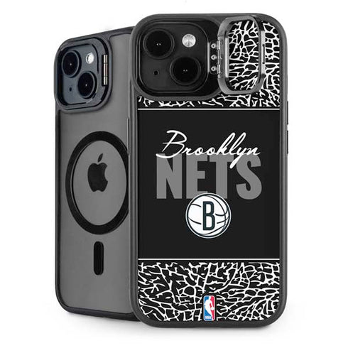 NBA Brooklyn Nets Elephant Print iPhone 14 Plus Kickstand Case