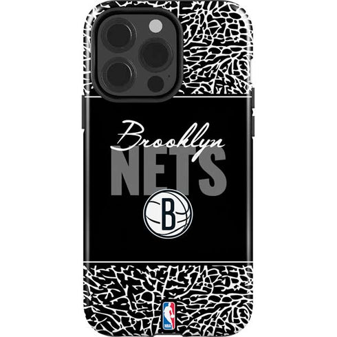 NBA Brooklyn Nets Elephant Print iPhone 15 Pro Impact Case