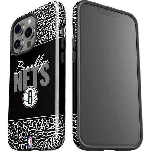 NBA Brooklyn Nets Elephant Print iPhone 15 Pro Impact Case