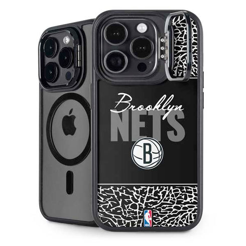 NBA Brooklyn Nets Elephant Print iPhone 15 Pro Max Kickstand Case