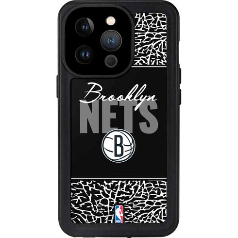 NBA Brooklyn Nets Elephant Print iPhone 15 Pro Waterproof Case